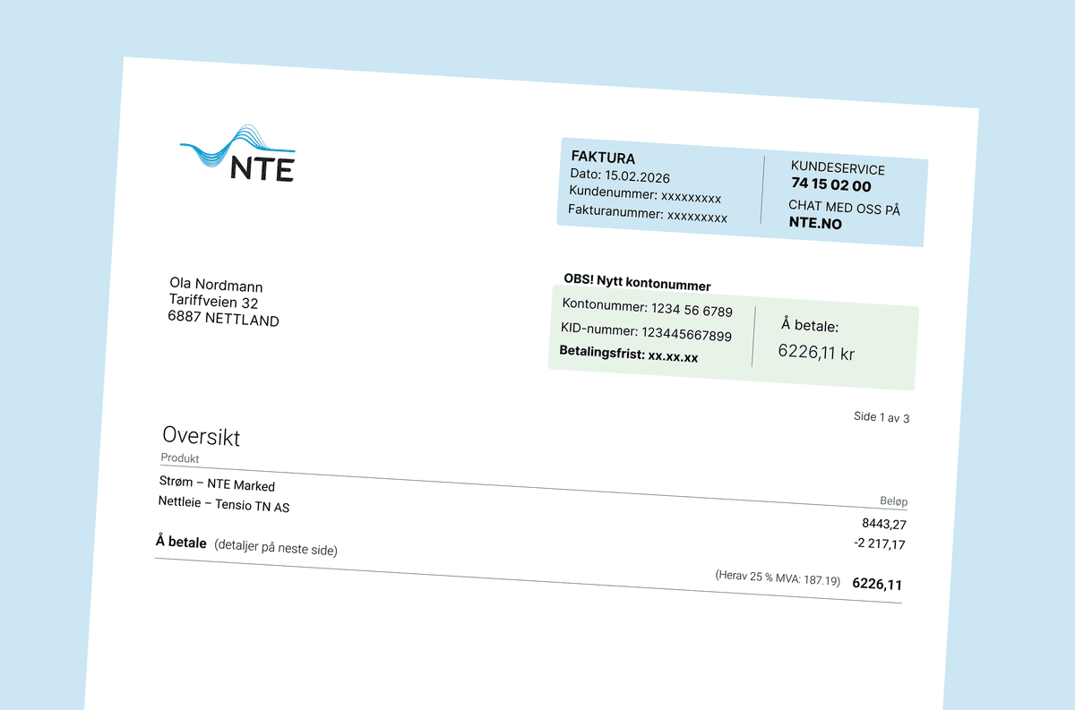 Ny strømfaktura Ny strømfaktura