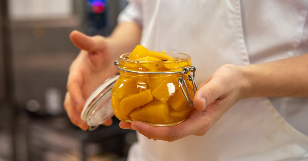 syltet gresskar Et glass med syltet gresskar